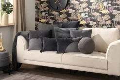 XOOON Timeless Scarlett kussen 30x50cm in de kleur Antraciet^ Woonaccessoires