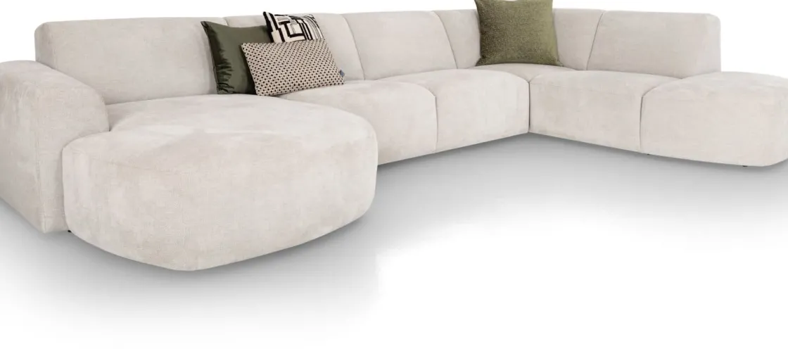 XOOON Tineo, Longchair links - 2,5 zits zonder armen - ottomane groot rechts^ Tineo|Tineo