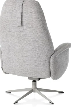 XOOON Tonale relax-fauteuil incl. poef in de kleur Kiezel -^ Stoffen Fauteuils|Draaifauteuils