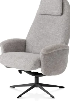 XOOON Tonale, relax-fauteuil incl. poef - graphiet frame^ Stoffen Fauteuils|Relaxfauteuils