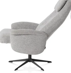 XOOON Tonale, relax-fauteuil incl. poef - graphiet frame^ Stoffen Fauteuils|Relaxfauteuils