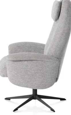 XOOON Tonale, relax-fauteuil incl. poef - graphiet frame^ Stoffen Fauteuils|Relaxfauteuils