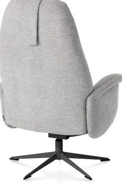 XOOON Tonale, relax-fauteuil incl. poef - graphiet frame^ Stoffen Fauteuils|Relaxfauteuils