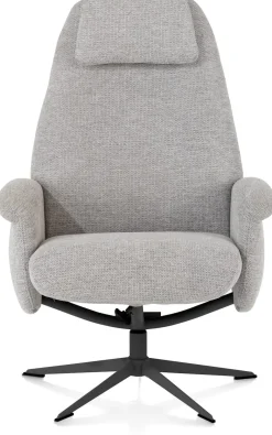 XOOON Tonale, relax-fauteuil incl. poef - graphiet frame^ Stoffen Fauteuils|Relaxfauteuils