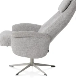 XOOON Tonale, relax-fauteuil incl. poef - silk grey frame^ Stoffen Fauteuils|Relaxfauteuils