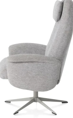 XOOON Tonale, relax-fauteuil incl. poef - silk grey frame^ Stoffen Fauteuils|Relaxfauteuils