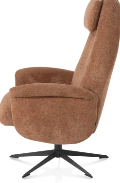 XOOON Tonale relax-fauteuil incl. poef in de kleur Koper -^ Relaxfauteuils|Draaifauteuils
