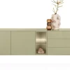 XOOON Trentino, Dressoir 240 cm. - 2-deuren + 3-laden + 2-niches - Olijf^ Dressoirs