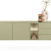XOOON Trentino, Dressoir 210 cm. - 2-deuren + 3-laden + 2-niches - Olijf^ Dressoirs