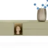 XOOON Trentino, Lowboard 180 cm. - 1-deur + 2-laden + 1-niche - mdf gelakt - Olijf^ Dressoirs|Tv-Meubelen