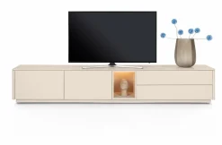 XOOON Trentino, Lowboard 270 cm. - 2-deuren + 2-laden + 1-niche - mdf gelakt - Creme^ Tv-Meubelen|Dressoirs
