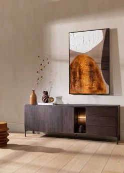 XOOON Trenton, Dressoir 210 cm. - 2-deuren + 3-laden + 2-niches - Clay^ Dressoirs