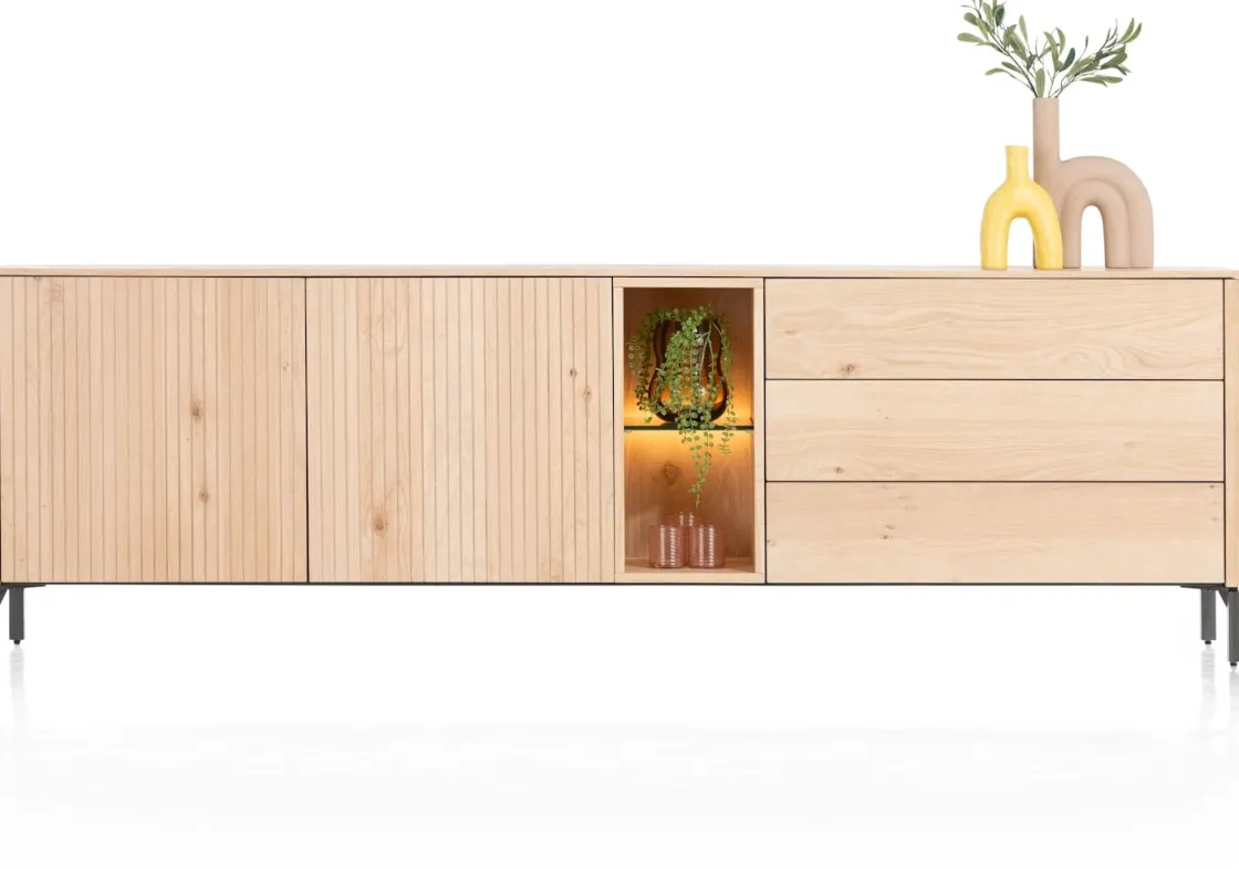 XOOON Trenton dressoir 240 cm - 2-deuren in de kleur Naturel -^ Dressoirs