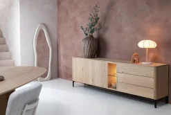 XOOON Trenton dressoir 240 cm - 2-deuren in de kleur Naturel -^ Dressoirs