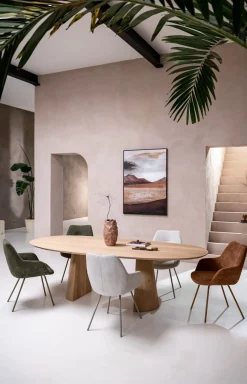 XOOON Trenton eetkamertafel 270 x 120 cm in de kleur Naturel -^ Tafelconfigurator|Eettafels