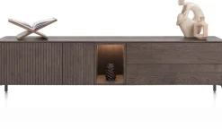 XOOON Trenton, lowboard 210 cm - 2-deuren + 2-laden + 1-niche - Clay^ Tv-Meubelen|Dressoirs