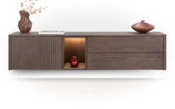 XOOON Trenton, lowboard 180 cm - 1-deur + 2-laden + 1-niche - Clay^ Dressoirs|Tv-Meubelen