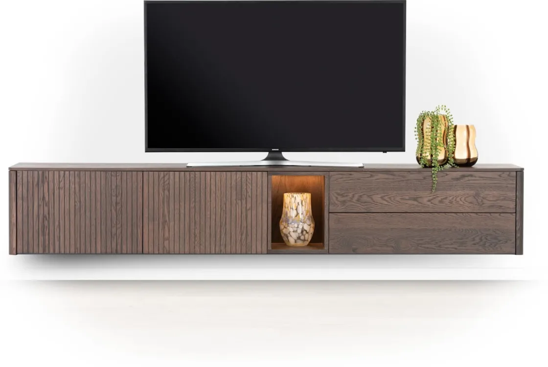XOOON Trenton lowboard 240 cm - 2-deuren + 2-laden + 1-niche -^ Tv-Meubelen|Dressoirs
