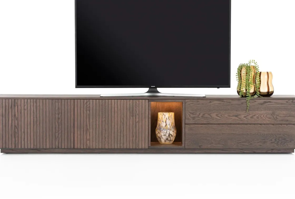 XOOON Trenton lowboard 240 cm - 2-deuren + 2-laden + 1-niche -^ Tv-Meubelen|Dressoirs