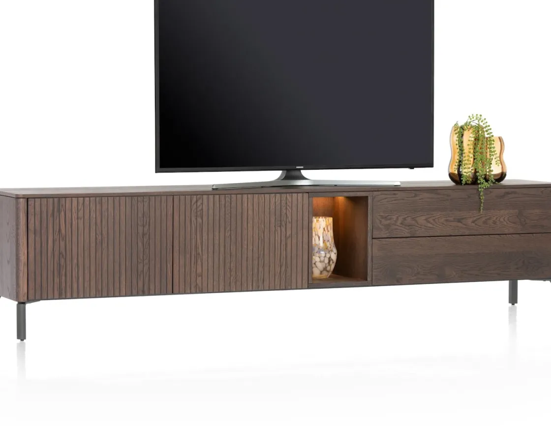 XOOON Trenton lowboard 240 cm - 2-deuren + 2-laden + 1-niche -^ Tv-Meubelen|Dressoirs