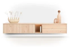 XOOON Trenton, Lowboard 270 cm. - 2-deuren + 2-laden + 1-niche - natural^ Dressoirs|Tv-Meubelen