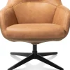 XOOON VERNON fauteuil met draaifunctie - lage rug -^ Leren Fauteuils|Stoffen Fauteuils