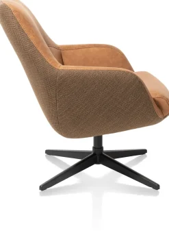 XOOON VERNON fauteuil met draaifunctie - lage rug -^ Leren Fauteuils|Stoffen Fauteuils
