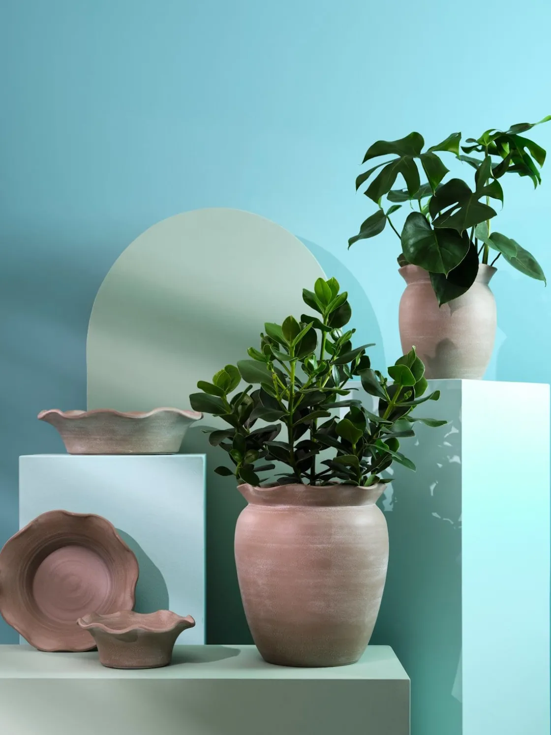 XOOON Wave pot H40cm in de kleur Beige - COCOmaison^ Woonaccessoires