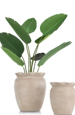XOOON Wave pot H40cm in de kleur Beige - COCOmaison^ Woonaccessoires