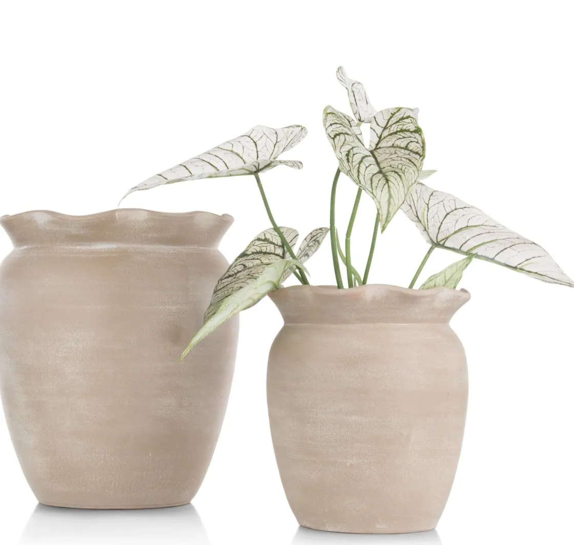 XOOON Wave pot H40cm in de kleur Beige - COCOmaison^ Woonaccessoires