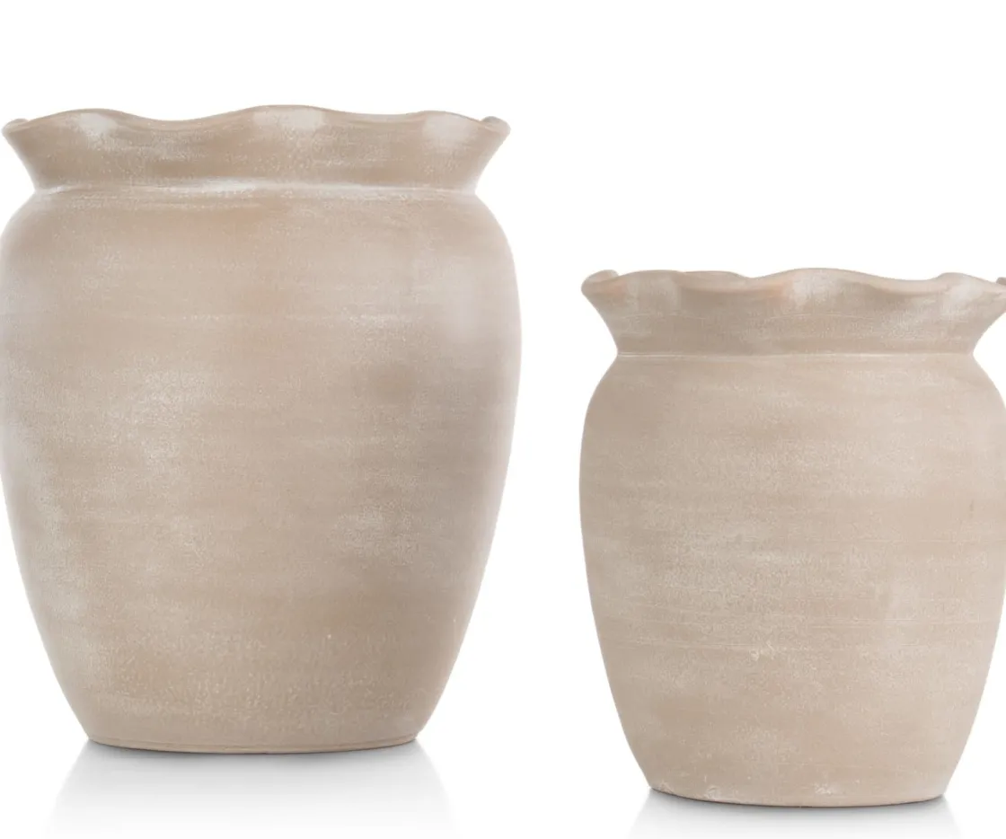 XOOON Wave pot H40cm in de kleur Beige - COCOmaison^ Woonaccessoires